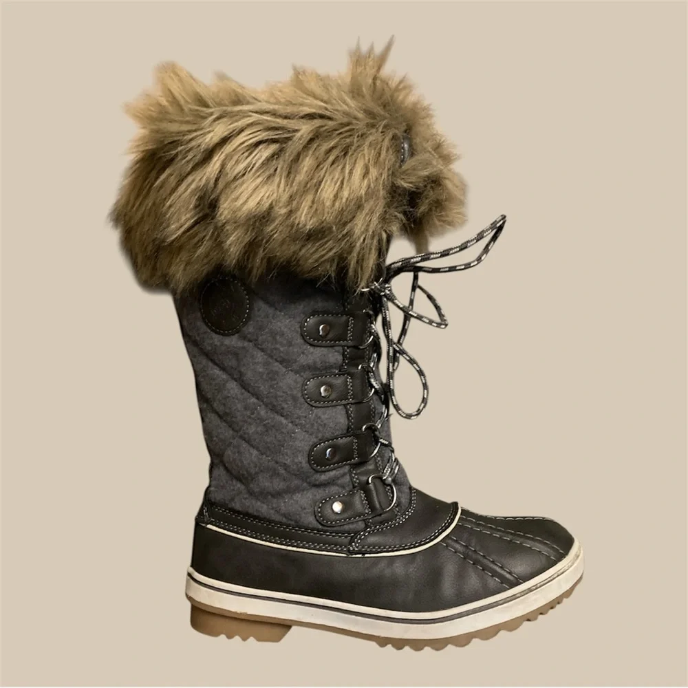 Globalwin 1707-2 Gray Winter Boots Size 6.5 EUC